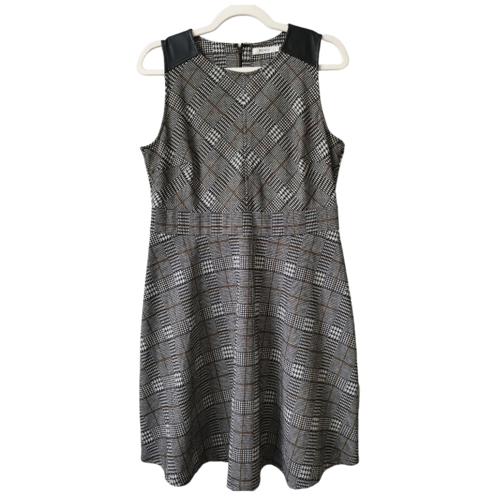 🩵3/$25🩵Ricki's‎ Houndstooth Pattern Sleeveless Fit and Flare Dress